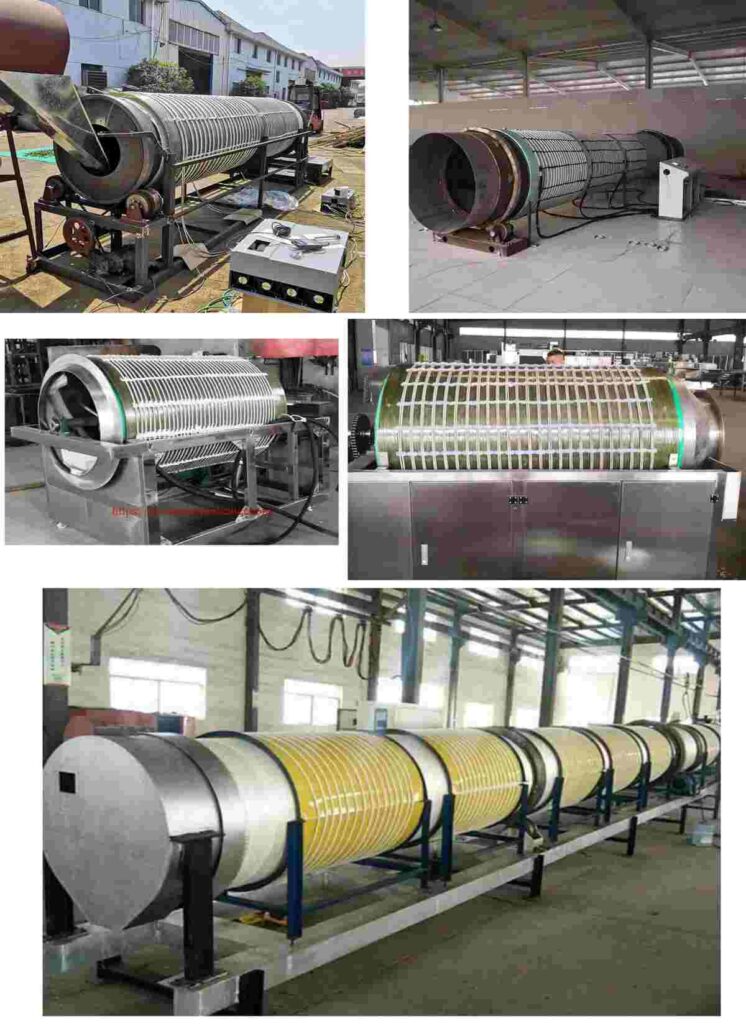 Induction drum drying heater